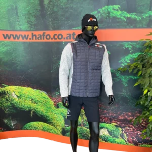 Jacke blau/grau mit Kapuze