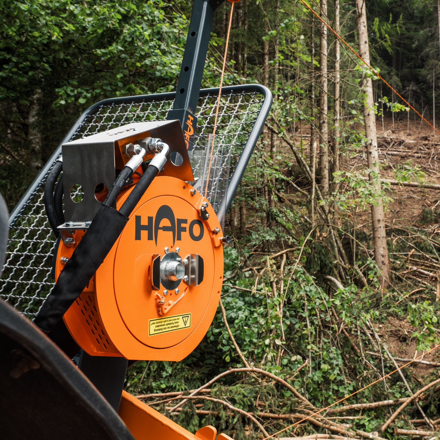 Treuil auxiliaire sur treuil forestier