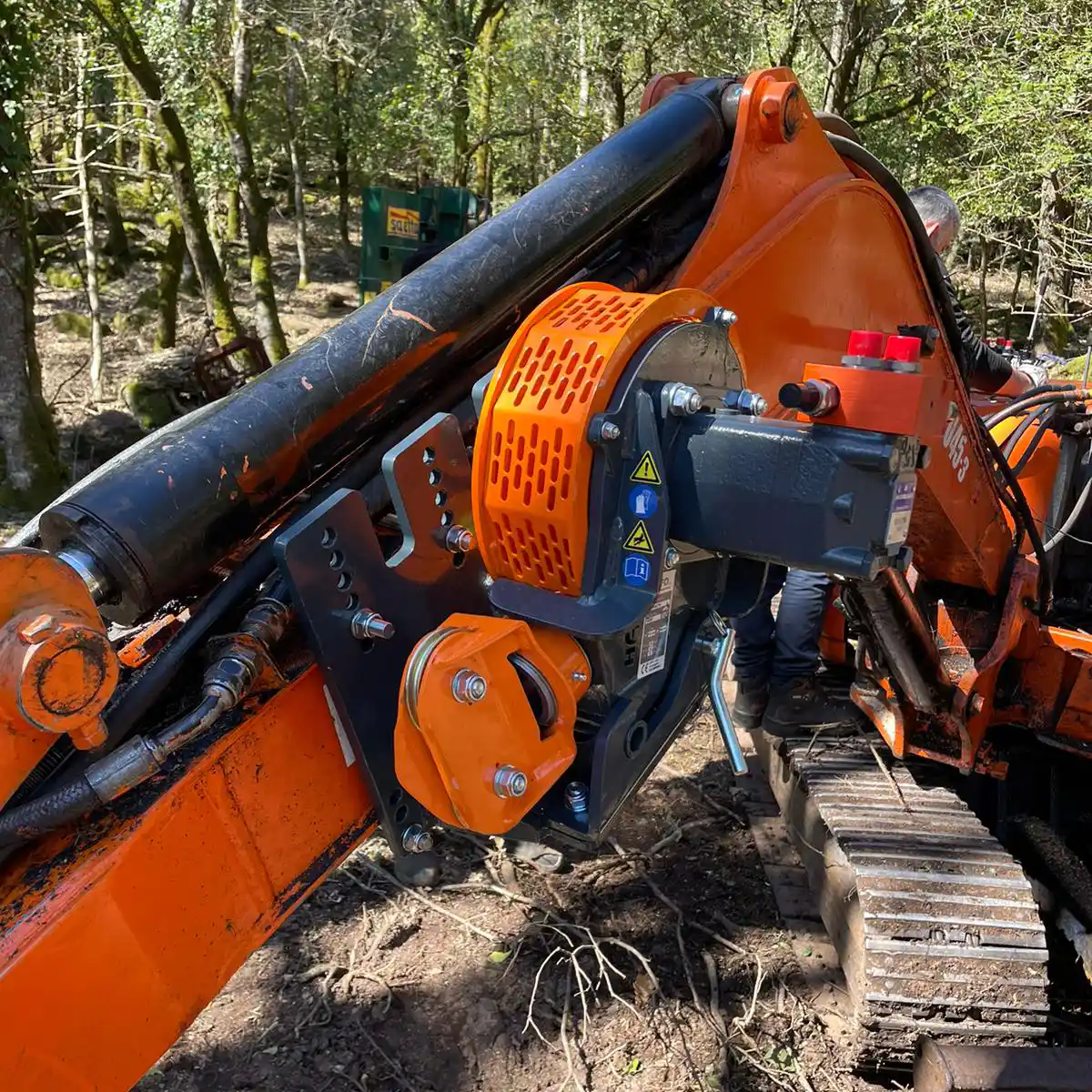 Sapiwinde auf Kubota Bagger